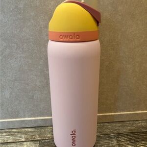 Owala Pink and Yellow Water Bottle